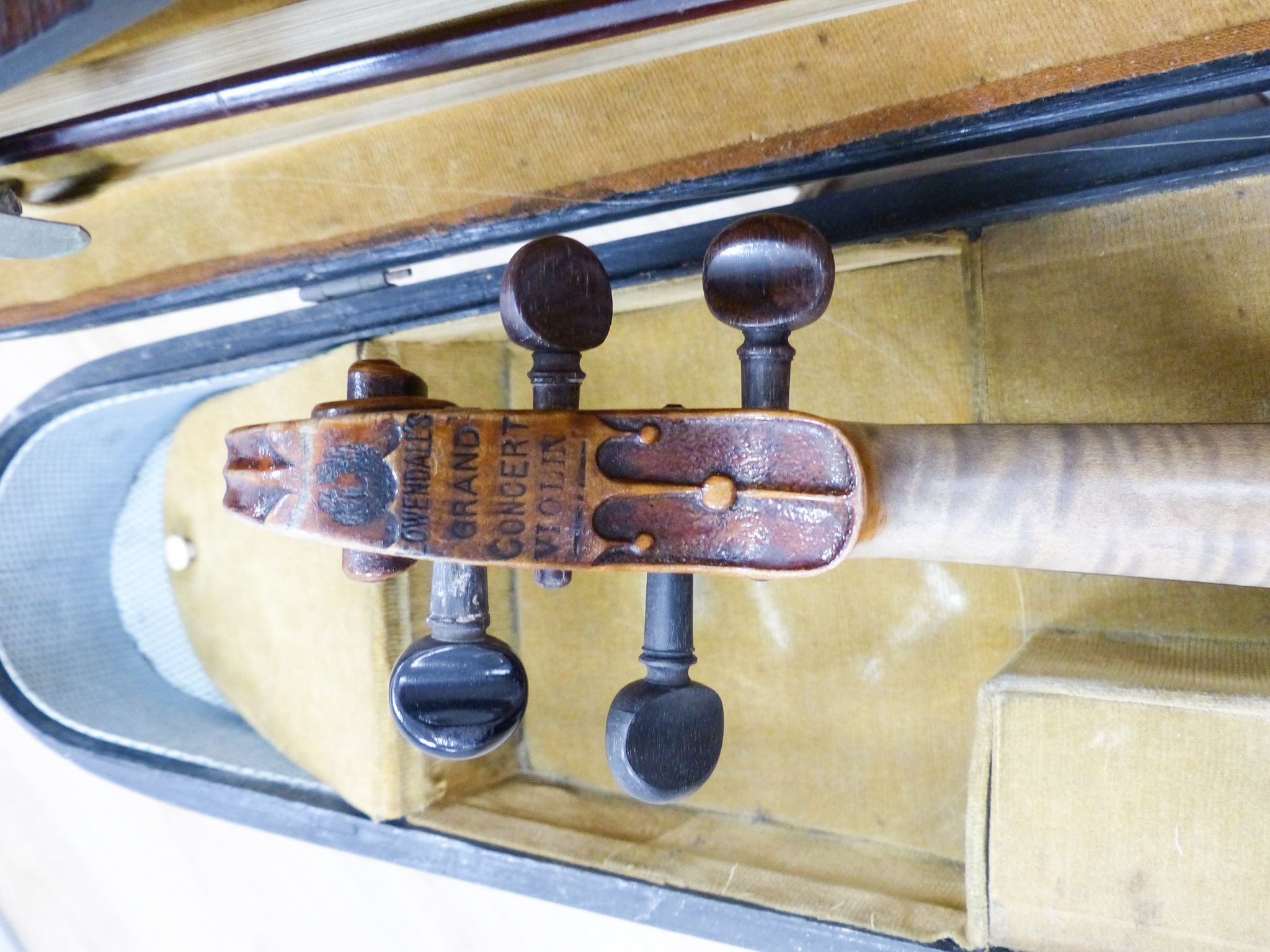 A 19th century German violin in wooden case